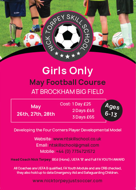 Half Term Girls Only 26th, 27th, 28th May Ages 6-13 years old